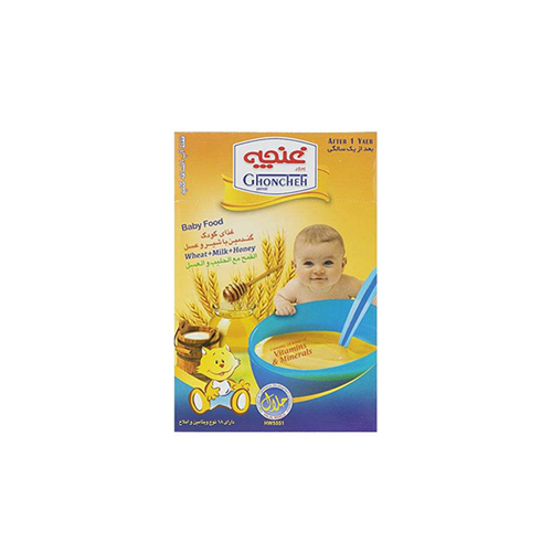 غذای کودک گندمین با شیر وعسل غنچه